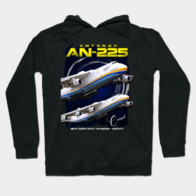 Antonov AN-225 Mriya Super Heavy Transport Aircraft Hoodie by aeroloversclothing